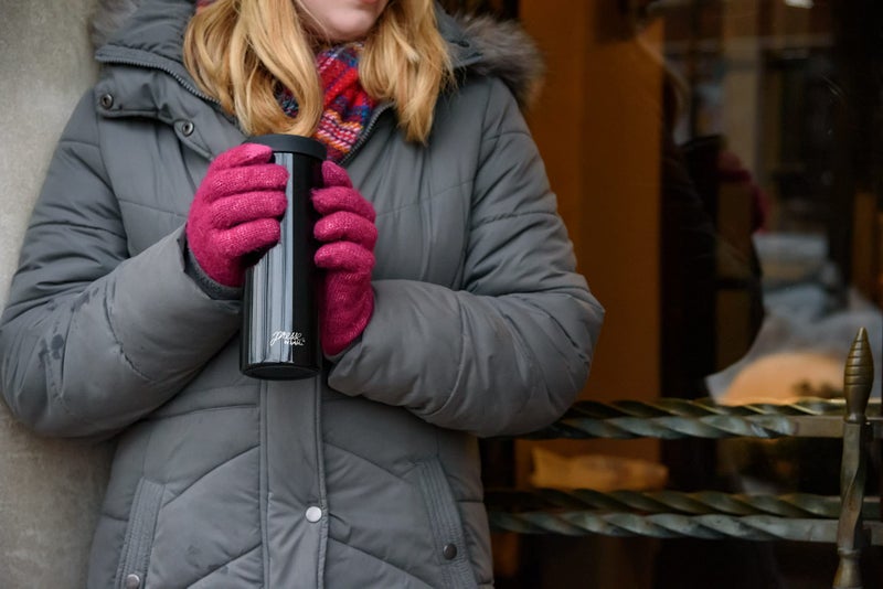 bobble French Coffee Presse, On-The-Go use, Quick Brew, Slim Design, Triple Wall Insulation, 14 oz (Stainless Steel) - Image 3